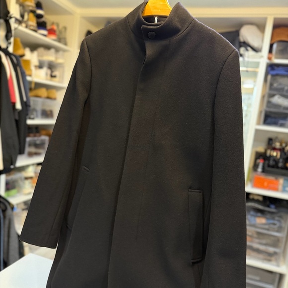 Theory Other - Theory Black City Melton - Long Coat Cashmere / wool